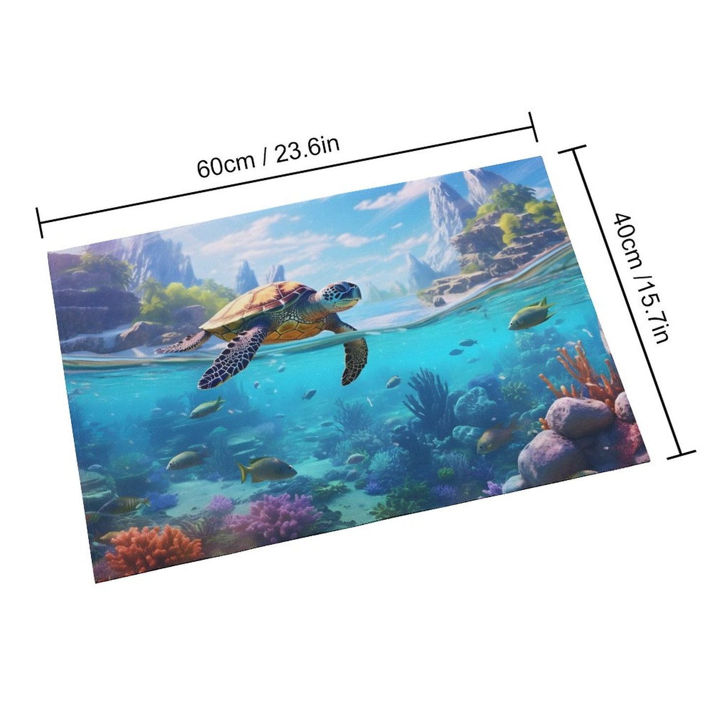 Crystal velvet carpet sea turtles htc01a011 - iTopMax